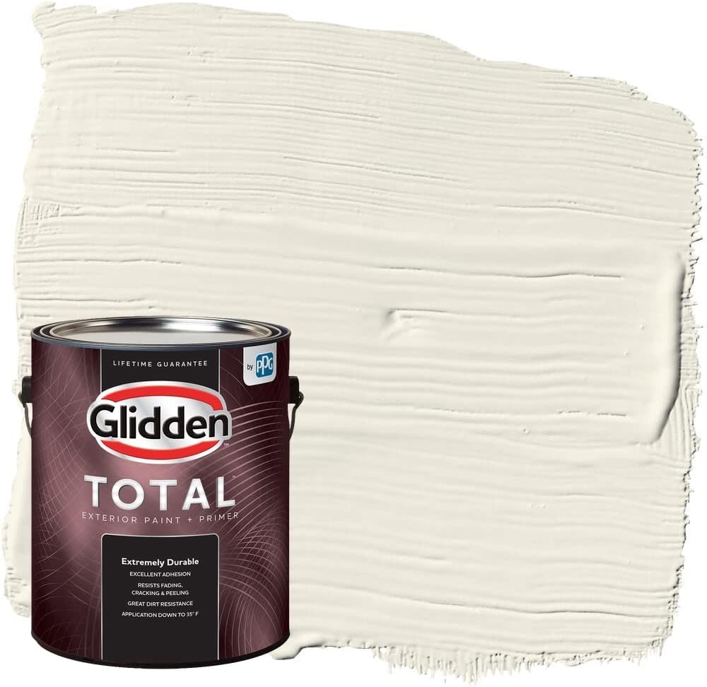 Glidden Total Exterior Paint & Primer Semi-Gloss, Enduring Ice