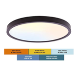 Project Source 1-Light 15-in Bronze LED Flush Mount Light ENERGY STAR