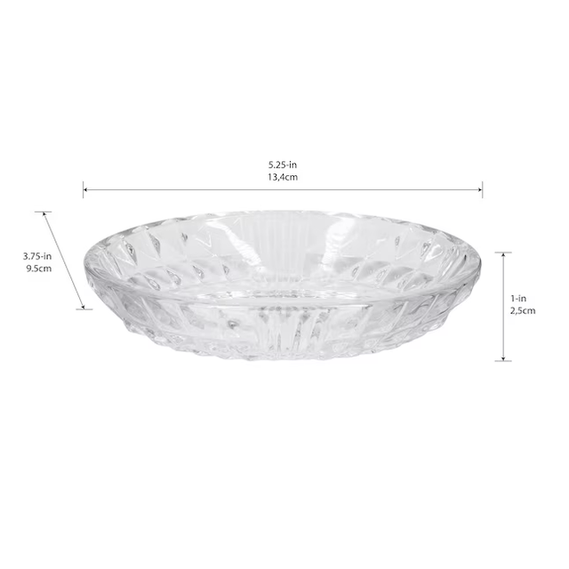 allen + roth Clear Glass Soap Dish