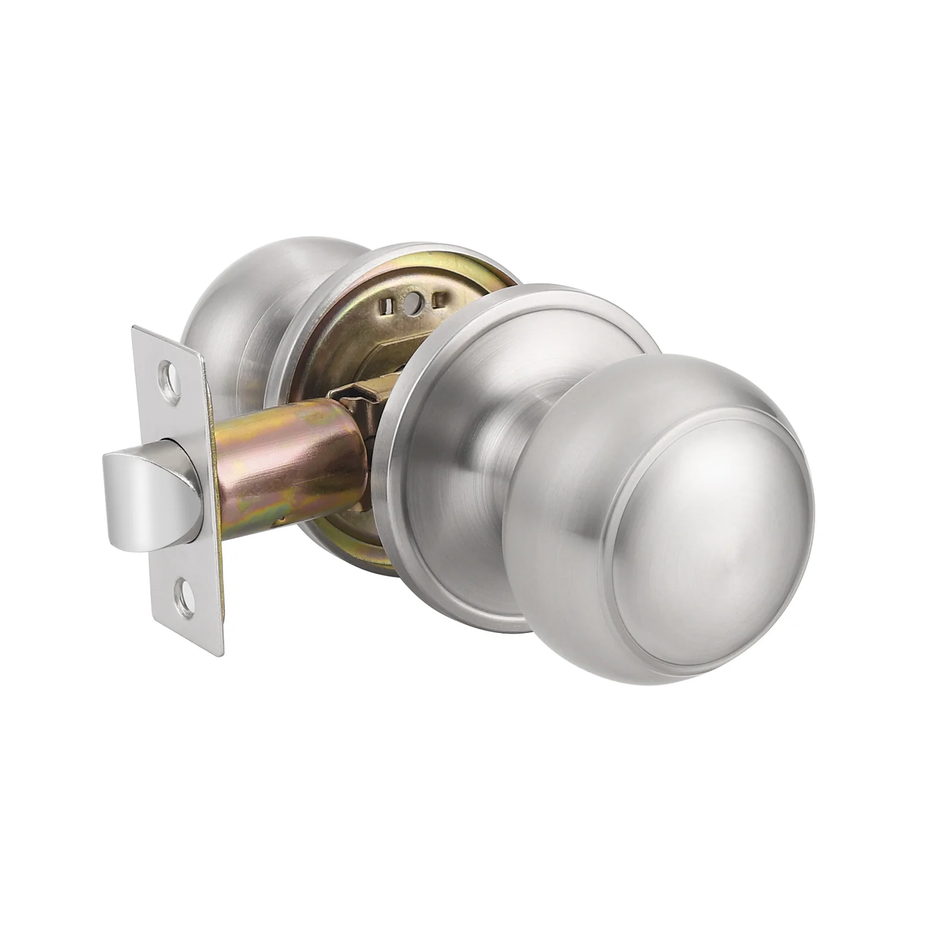 Passage Door Knob Set Brushed Nickel Finish Closet Hall Door Knobs