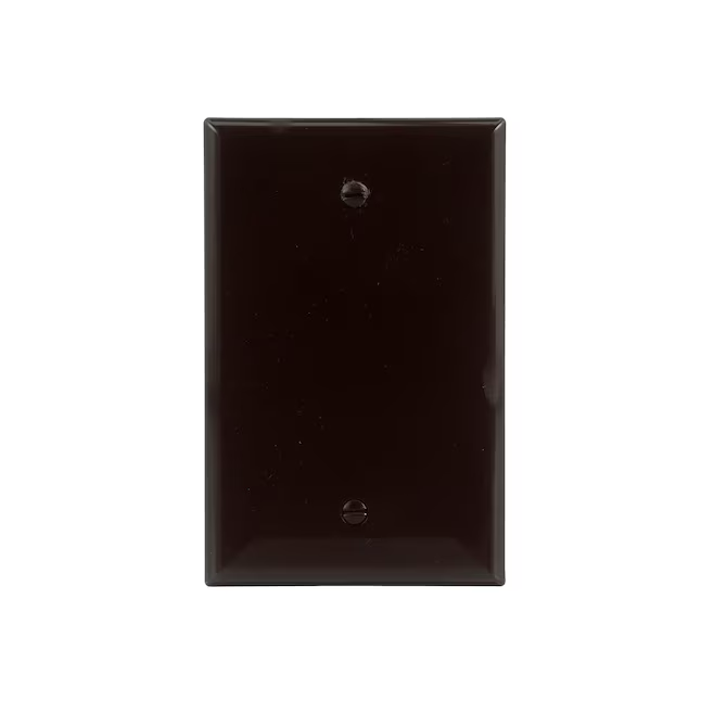 Eaton 1-Gang Midsize Brown Polycarbonate Indoor Blank Wall Plate