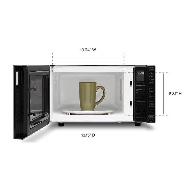 Whirlpool 1.1-cu ft 900-Watt Sensor Cooking Controls Countertop Microwave (Black)