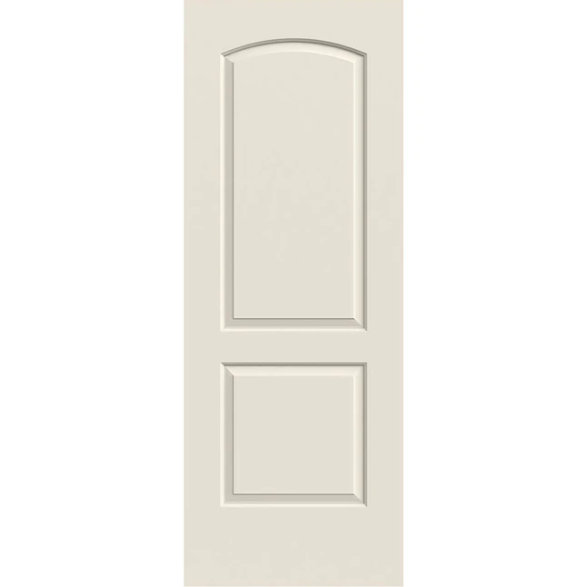 RELIABILT Continental 24-in x 80-in White 2-panel Round Top Hollow Core Molded Composite Slab Door