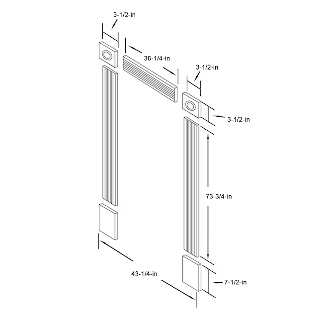 RELIABILT 0.59-in x 3.25-in x 7.06-ft Primed MDF Door Casing Kit