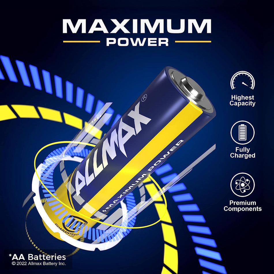 Allmax AA Maximum Power Alkaline Batteries