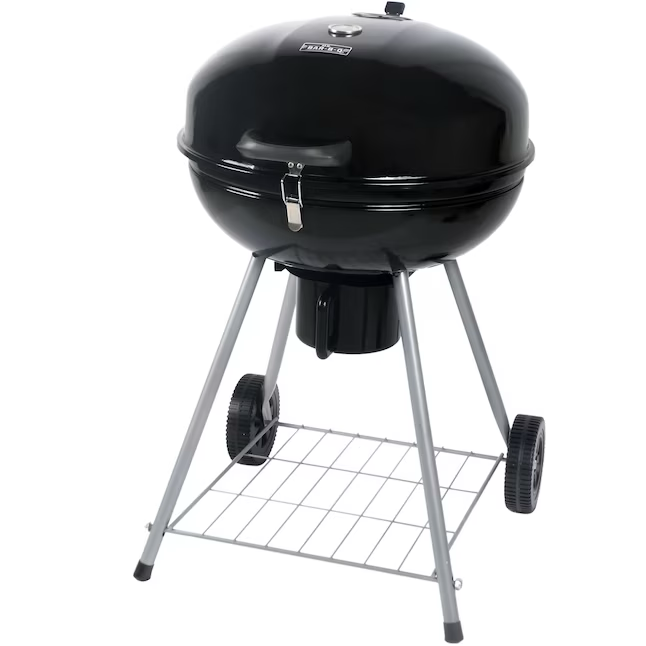 Mr. Bar-B-Q 22.17-in W Black/Porcelain Kettle Charcoal Grill