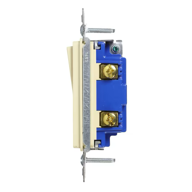 Eaton 15-Ampere-Einpol-Wipplichtschalter, Elfenbein 