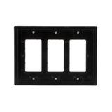 Eaton - Placa de pared decorativa para interiores, tamaño mediano, de policarbonato negro, 3 unidades