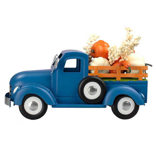 Holiday Living 8-in Harvest Blue Truck Decor