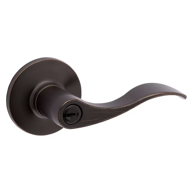 RELIABILT Olivia Antique Bronze Exterior Keyed Entry Door Handle