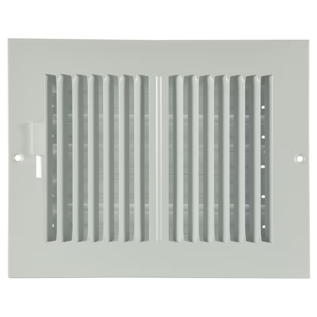 RELIABILT 8-in x 4-in 2-way Steel White Sidewall/Ceiling Register