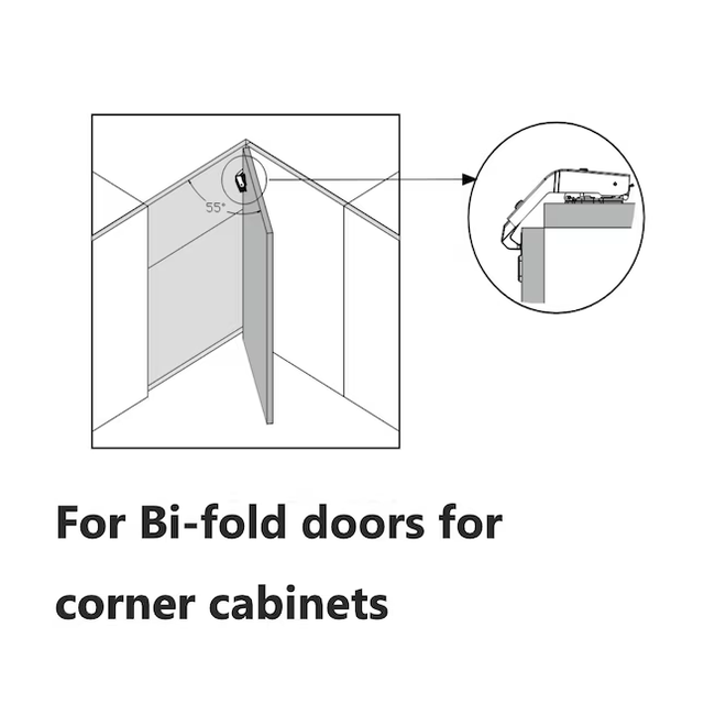 RELIABILT 55-Degree Full Overlay Concealed Self-closing Nickel Plated Cabinet Hinge, 1 Pair (2-Pieces)