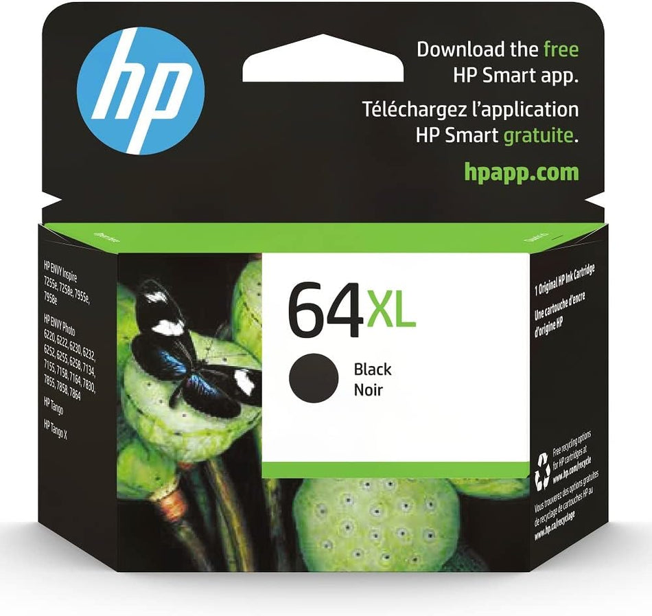 HP 64XL Tintenpatrone Schwarz mit hoher Reichweite 