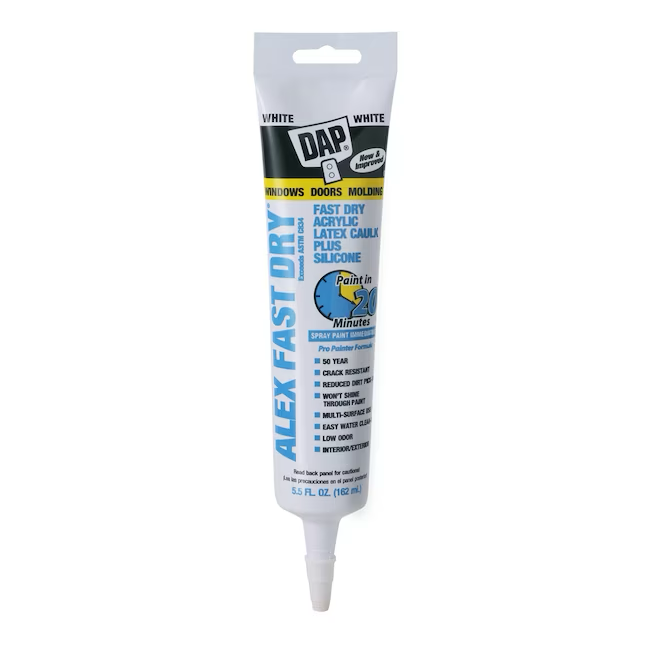 DAP Alex Fast Dry 5.5-oz White Paintable Latex Caulk