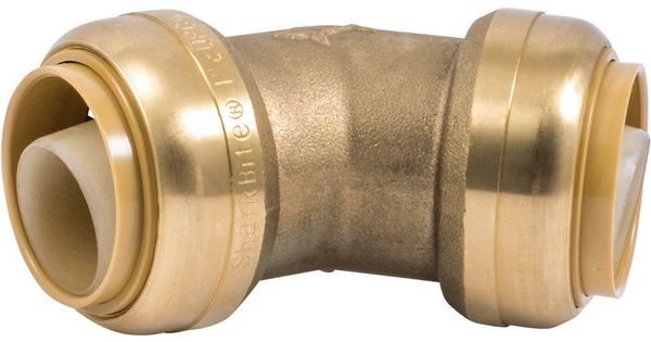 SharkBite 1 in. x 1 in. Brass Push 45° Elbow