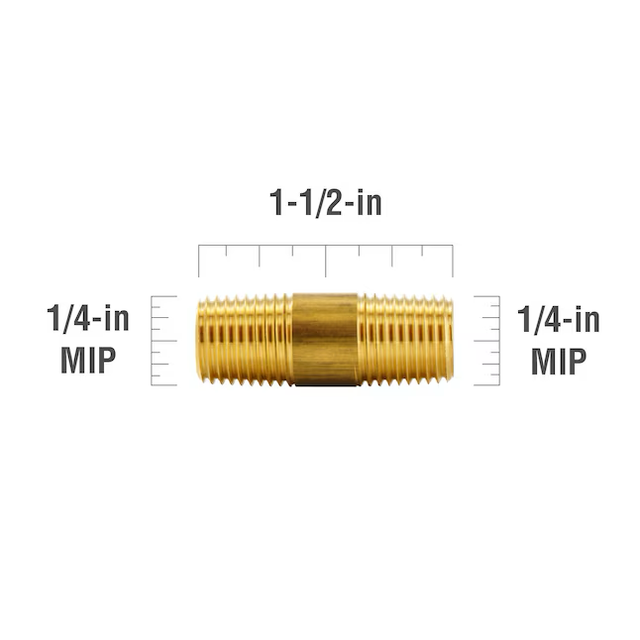 Proline Series 1/4-in x 1/4-in Threaded Male Adapter Nipple Fitting