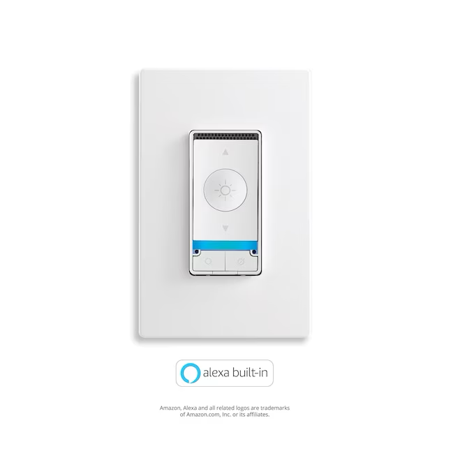 Eaton Wi-Fi Smart unipolar/3 vías inteligente con atenuador de luz LED decorativo con Alexa integrada, color blanco