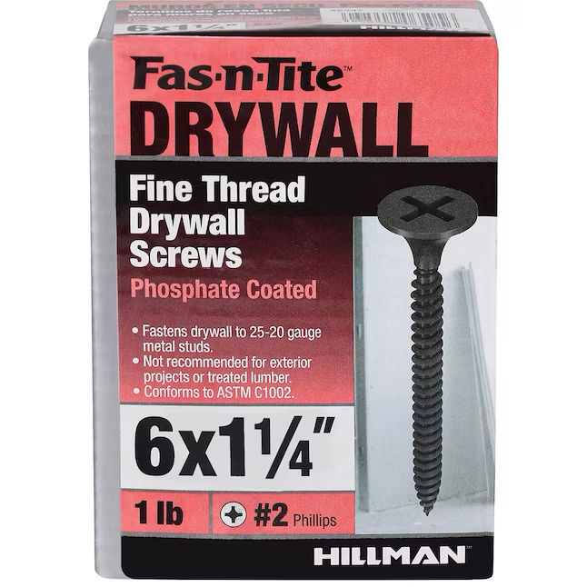 Fas-n-Tite #6 x 1-1/4-in Bugle Fine Thread Drywall Screws 1-lb (245-Pack)