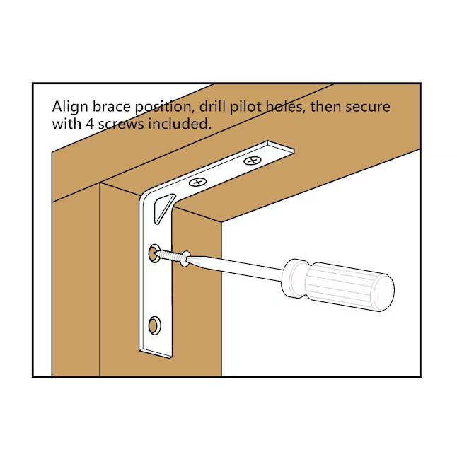 RELIABILT 3-in x 0.75-in x 3-in Galvanized Steel Corner Brace (4-Pack)