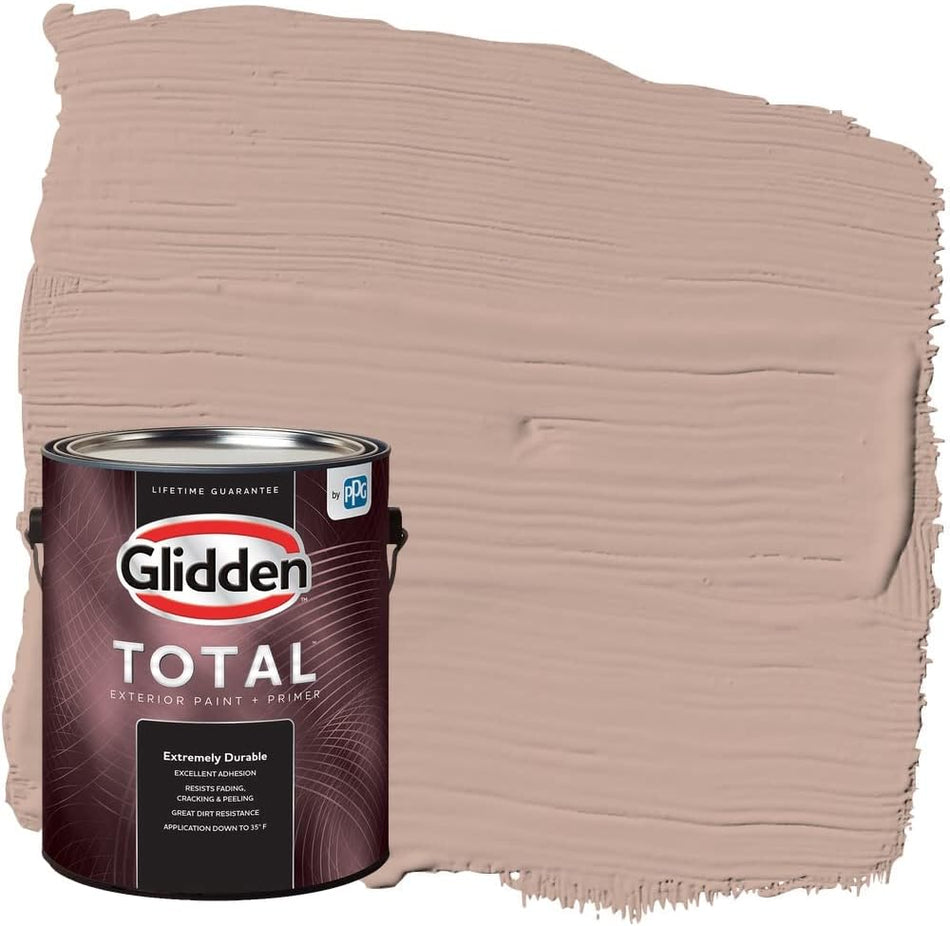 Glidden Total Exterior Paint & Primer Semi-Gloss, Taupe Tapestry