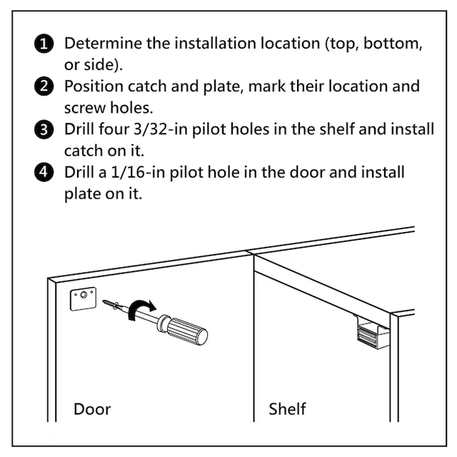 RELIABILT Matte Black Magnetic Catch