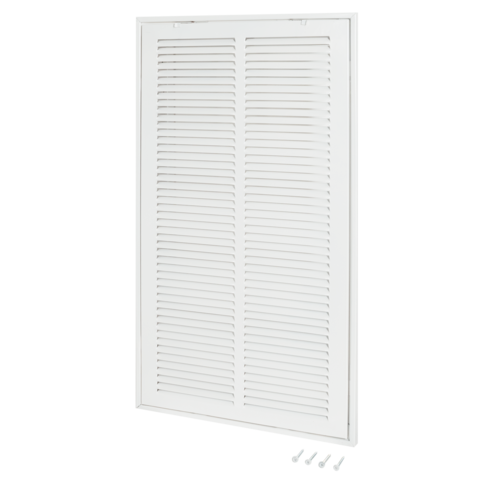 EZ-FLO 12 in. x 24 in. (Duct Size) Steel Return Air Filter Grille White