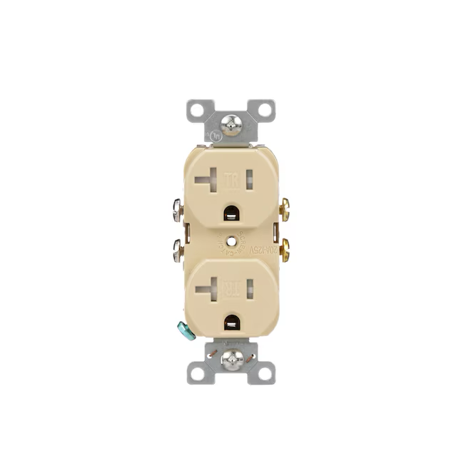 Eaton Arrow Hart 20-Amp 125-volt Tamper Resistant Residential/Commercial Duplex Outlet, Ivory