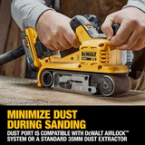 DEWALT XR 20-Volt Brushless Cordless Belt Sander with Dust Management (Bare Tool)