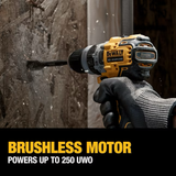 DEWALT XTREME Taladro inalámbrico sin escobillas 5 en 1, 12 voltios máx., 3/8 pulgadas (1 batería incluida, cargador incluido y bolsa blanda incluida)