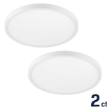 Project Source 1-Light 14-in White LED Flush Mount Light ENERGY STAR (2-Pack)