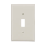 Eaton 1-Gang Midsize Light Almond Polycarbonate Indoor Toggle Wall Plate