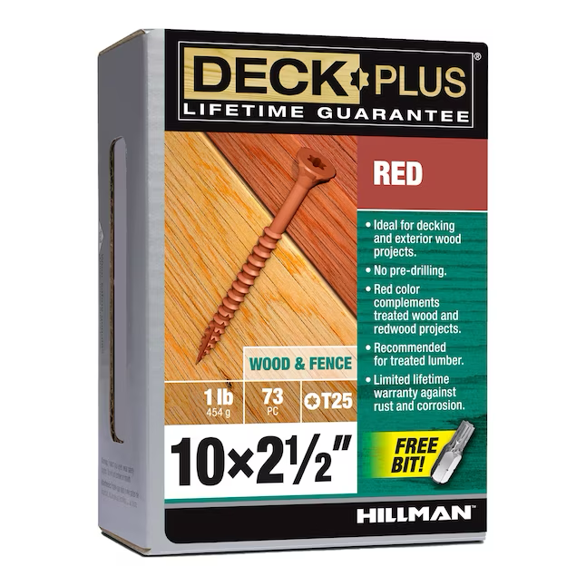 Deck Plus #10 x 2-1/2-in Wood To Wood Deck Screws (73-Per Box)