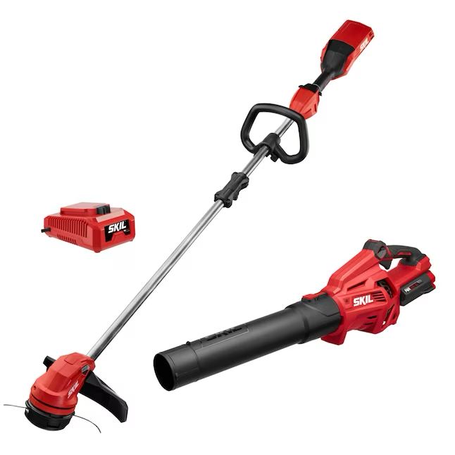 SKIL PWR CORE 40-volt Cordless Battery String Trimmer and Leaf Blower Combo Kit (Battery & Charger Included)