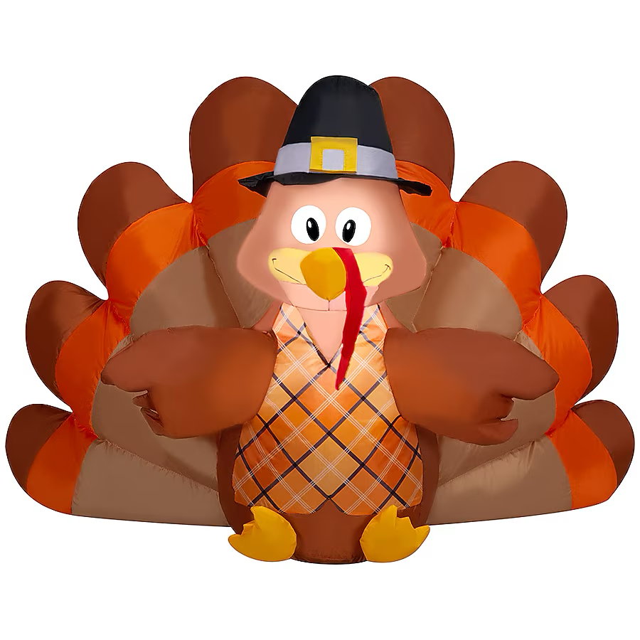 Haunted Living 2.5-ft LED Pilgrim Turkey Inflatable