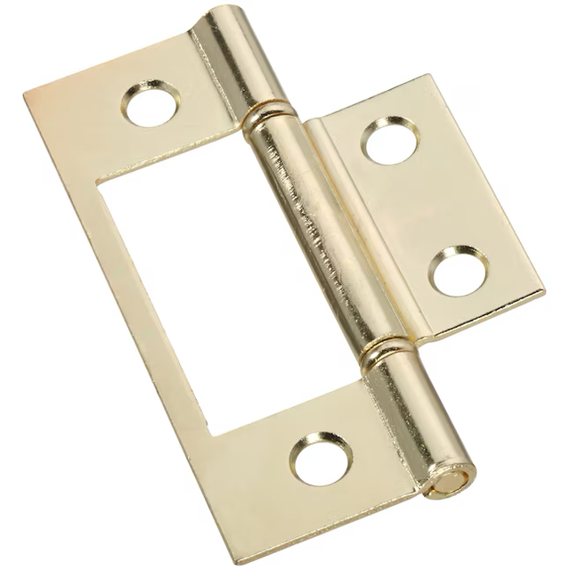 RELIABILT 3-in-in Polished Brass Non-Mortise Bi-Fold Door Hinge (2-Pack)