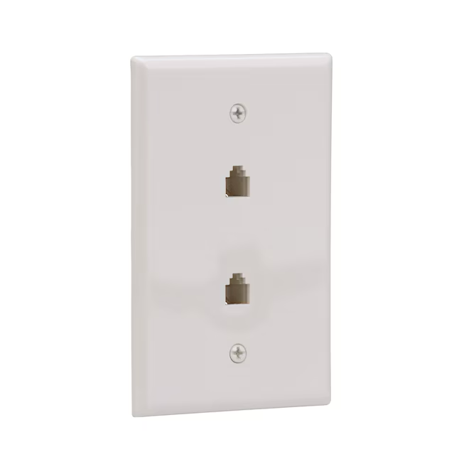 Eaton 1-Gang Midsize White Thermoplastic Indoor Wall Plate