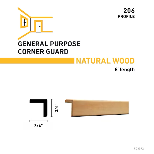 RELIABILT 0.75-in x 96-in Brown Solid Wood Outside Corner Guard