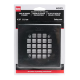 Oatey 4-1/4-in Snap-Tite Square Matte Black Strainer