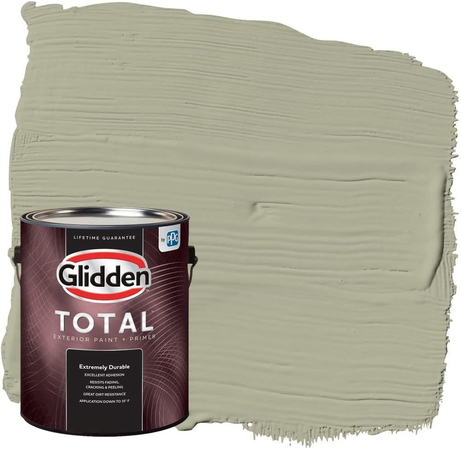 Pintura e imprimador para exteriores Glidden Total semibrillante, gris foto