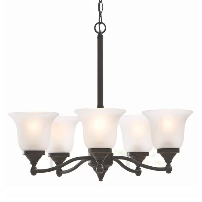 Project Source Roseall 5-Light Oil-Rubbed Bronze Modern/Contemporary Led Dry rated Chandelier