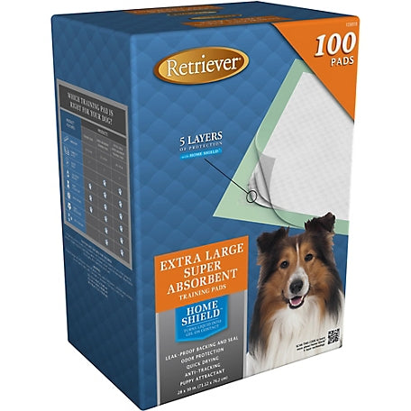 Retriever Extra Large Super Absorbent Unscented Dog Training Pads, 100 ct.