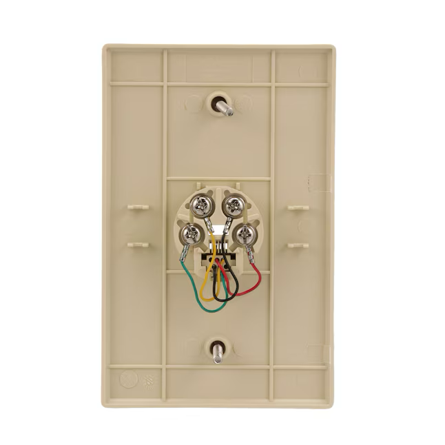 Eaton 1-Gang Midsize Ivory Thermoplastic Indoor Wall Plate