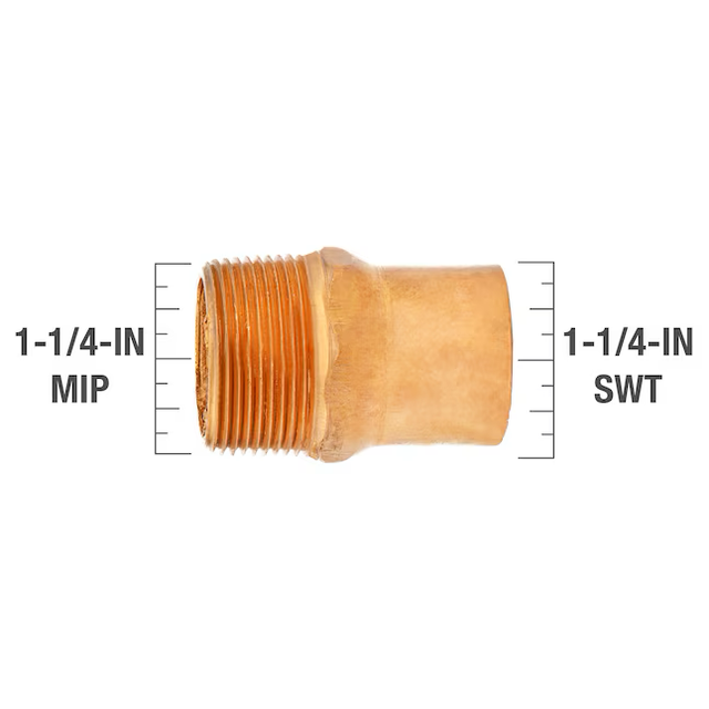 Streamline 1-1/4-in Copper Male Adapter