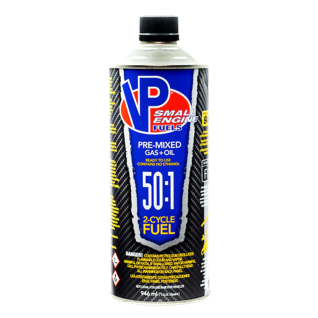 VP Racing Fuels Combustible para motores pequeños 32 fl oz 50:01:00 Combustible de 2 tiempos premezclado sin etanol