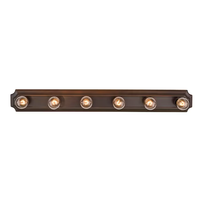 Project Source Luz de tocador tradicional LED de bronce con 6 luces, 36,06 pulgadas