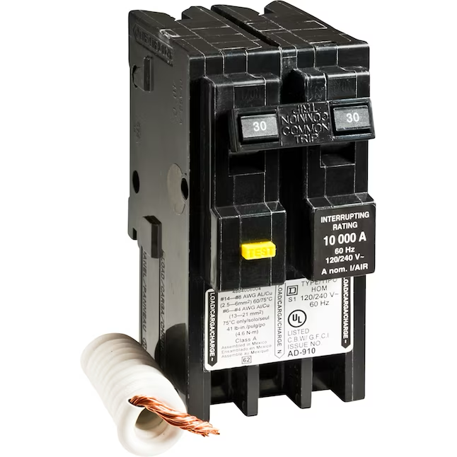 Square D Homeline 30-amp 2-Pole Gfci Circuit Breaker