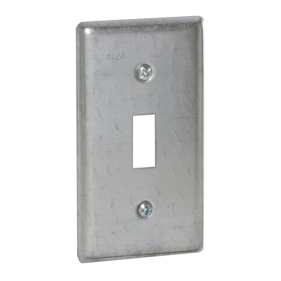 RACO 1-Gang Rectangle Metal Electrical Box Cover