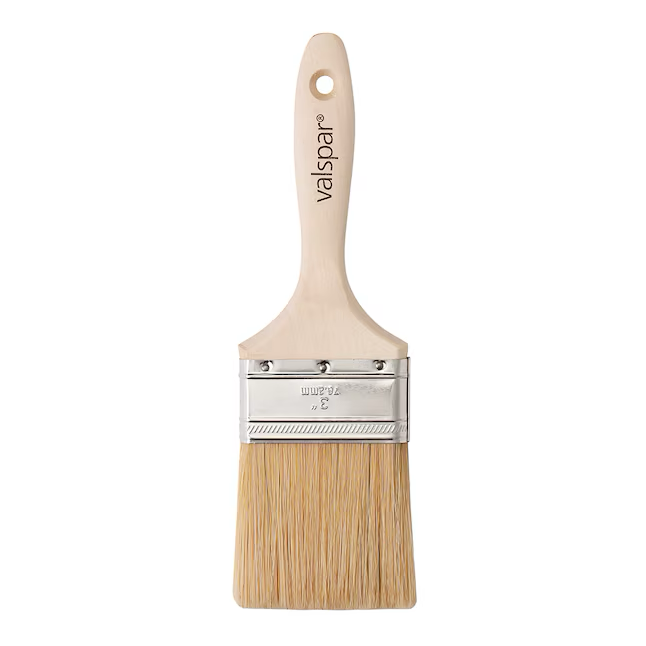 Valspar 3-in Reusable Natural Bristle- Polyester Blend Flat Paint Brush (Stain Brush)