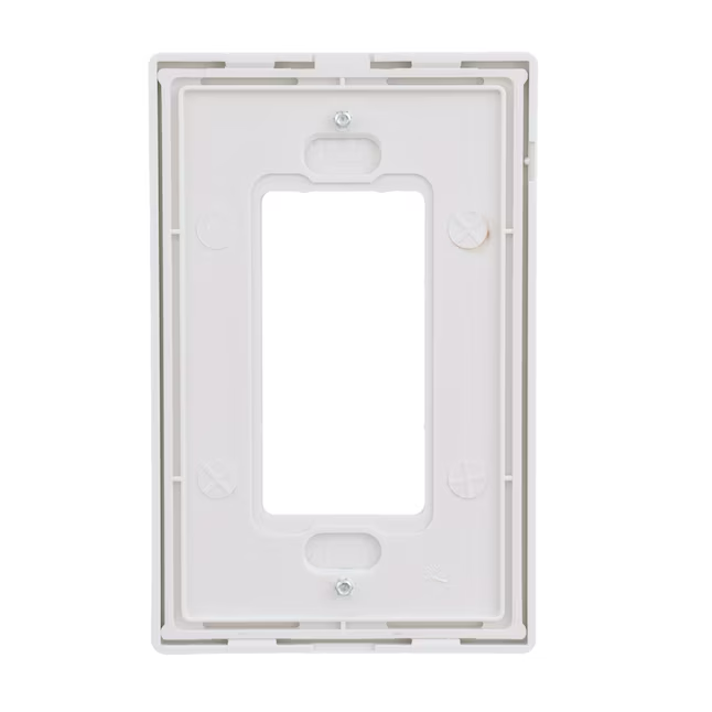 Eaton 1-Gang Midsize White Polycarbonate Indoor Decorator Wall Plate