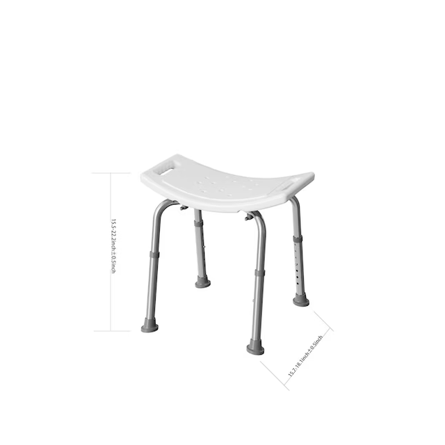 Project Source White Shower and Bath Stool